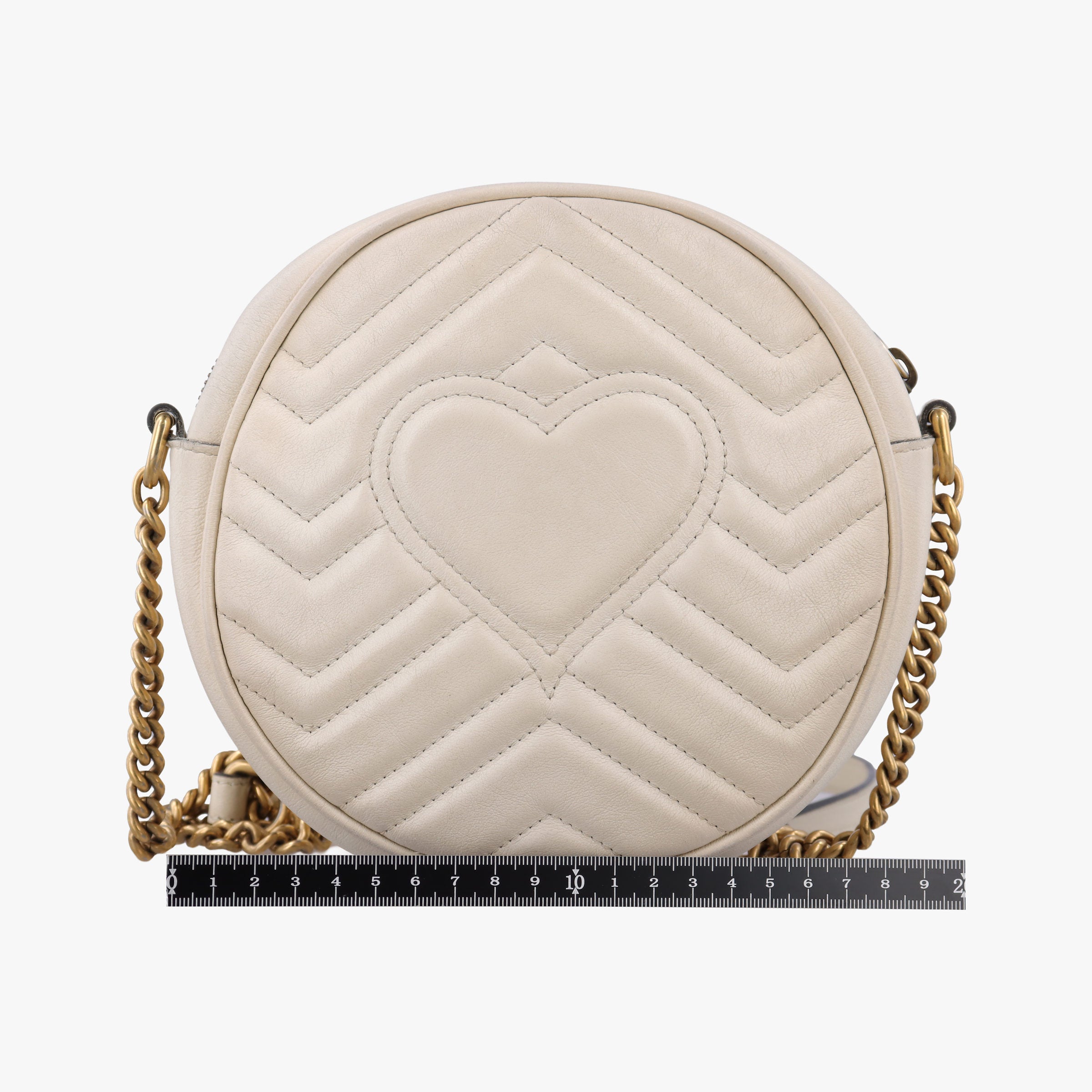 Pre-owned Gucci GG Marmont White Leather 550154 shoulderbag | stylenewstar