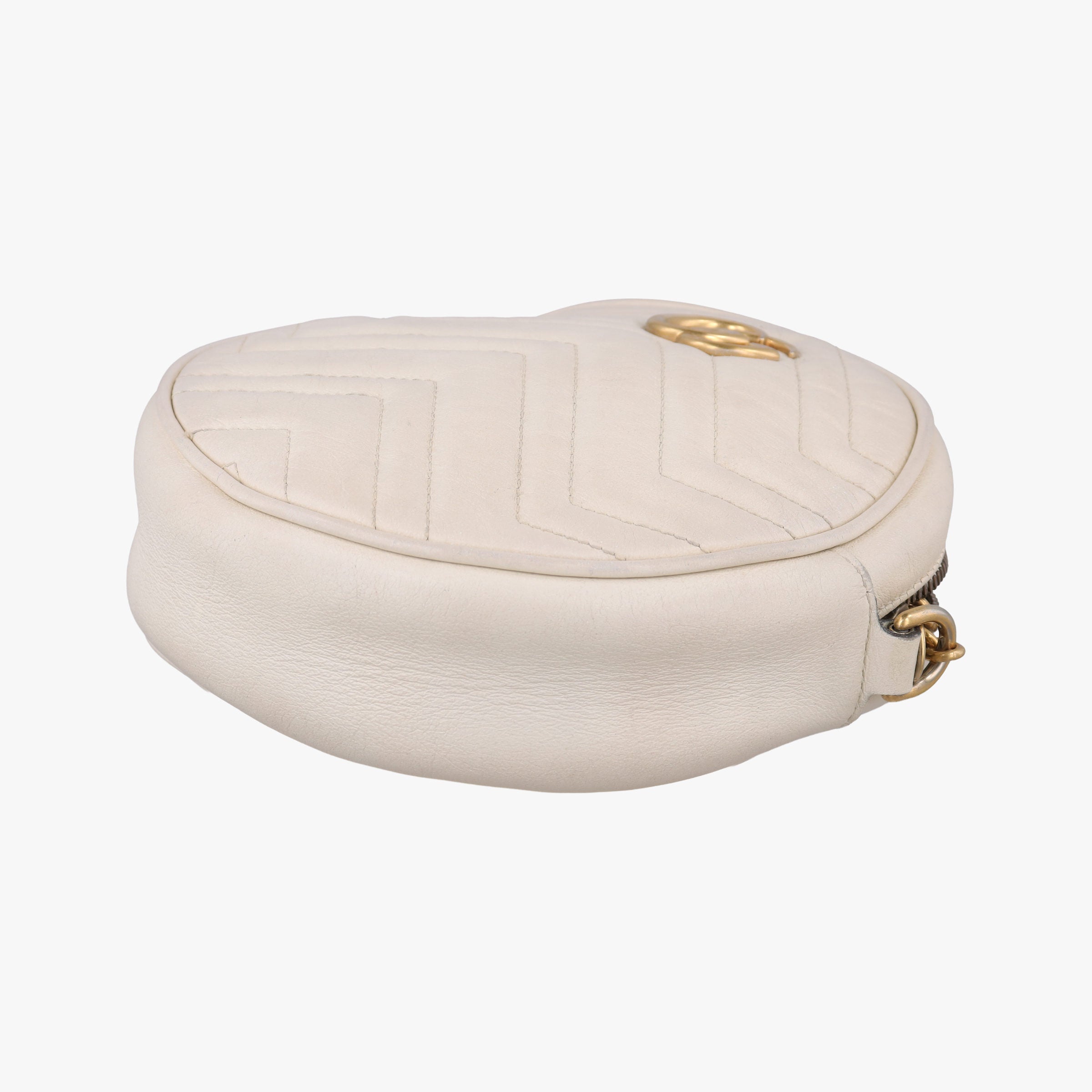 Pre-owned Gucci GG Marmont White Leather 550154 shoulderbag | stylenewstar