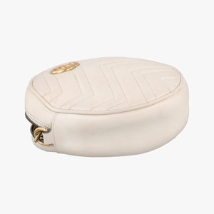 Pre-owned Gucci GG Marmont White Leather 550154 shoulderbag | stylenewstar
