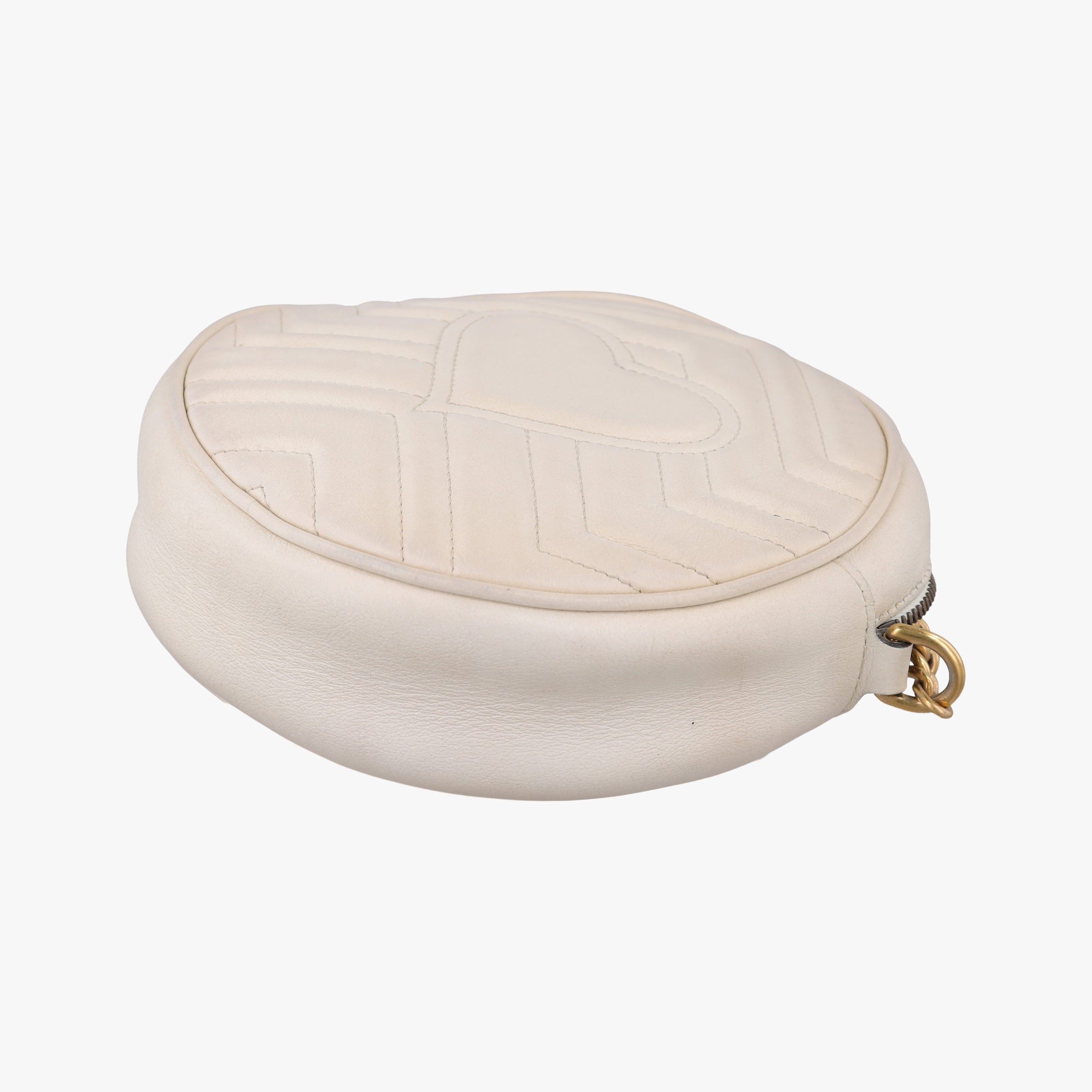 Pre-owned Gucci GG Marmont White Leather 550154 shoulderbag | stylenewstar