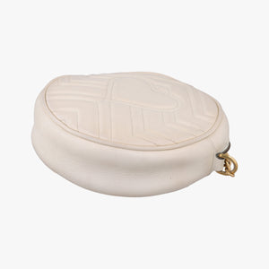 Pre-owned Gucci GG Marmont White Leather 550154 shoulderbag | stylenewstar