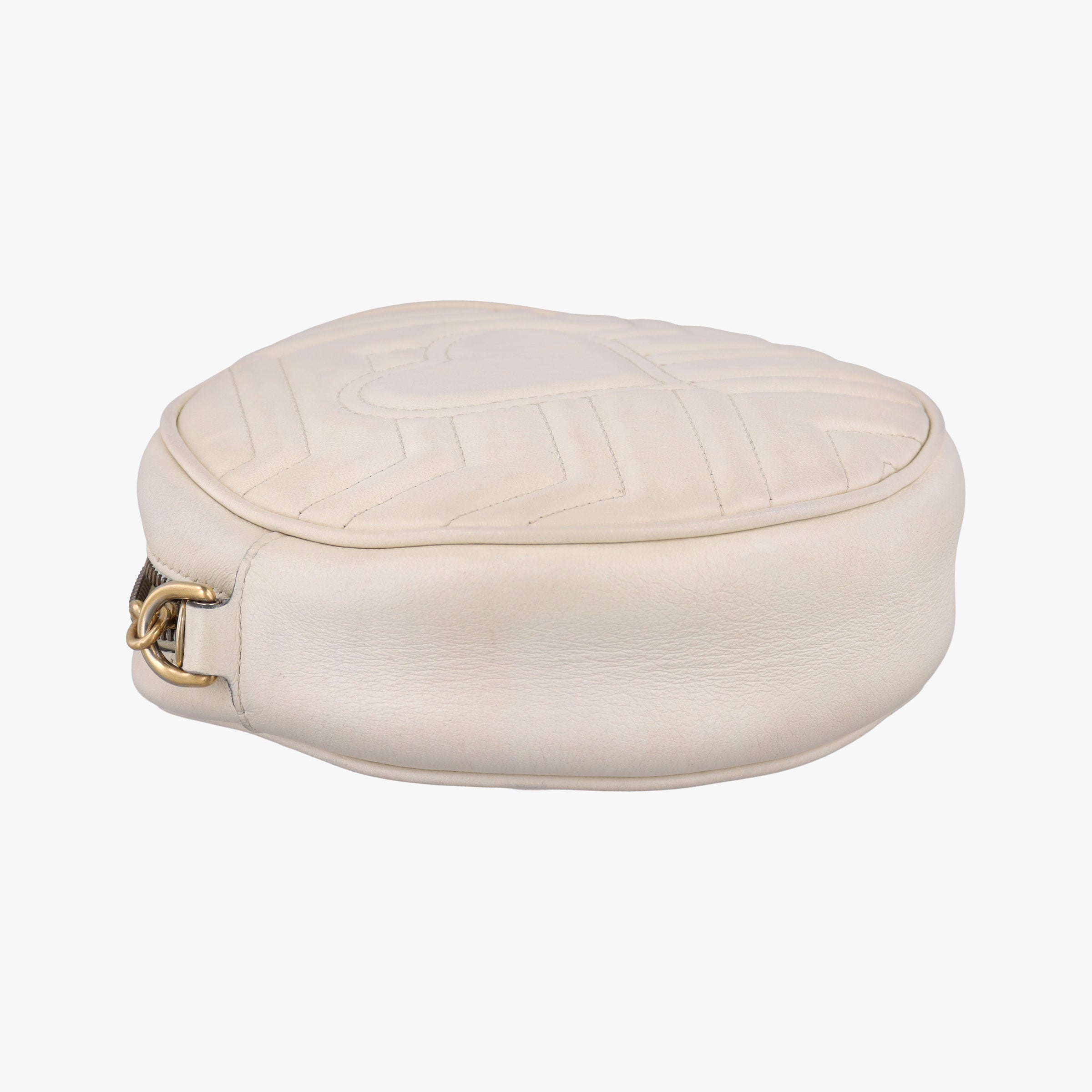 Pre-owned Gucci GG Marmont White Leather 550154 shoulderbag | stylenewstar