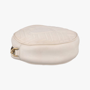 Pre-owned Gucci GG Marmont White Leather 550154 shoulderbag | stylenewstar