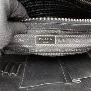 Pre-owned Prada business bag briefcase Black SAFFIANO Leather 2VE363 handbag | stylenewstar
