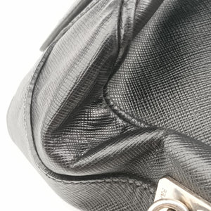 Pre-owned Prada business bag briefcase Black SAFFIANO Leather 2VE363 handbag | stylenewstar