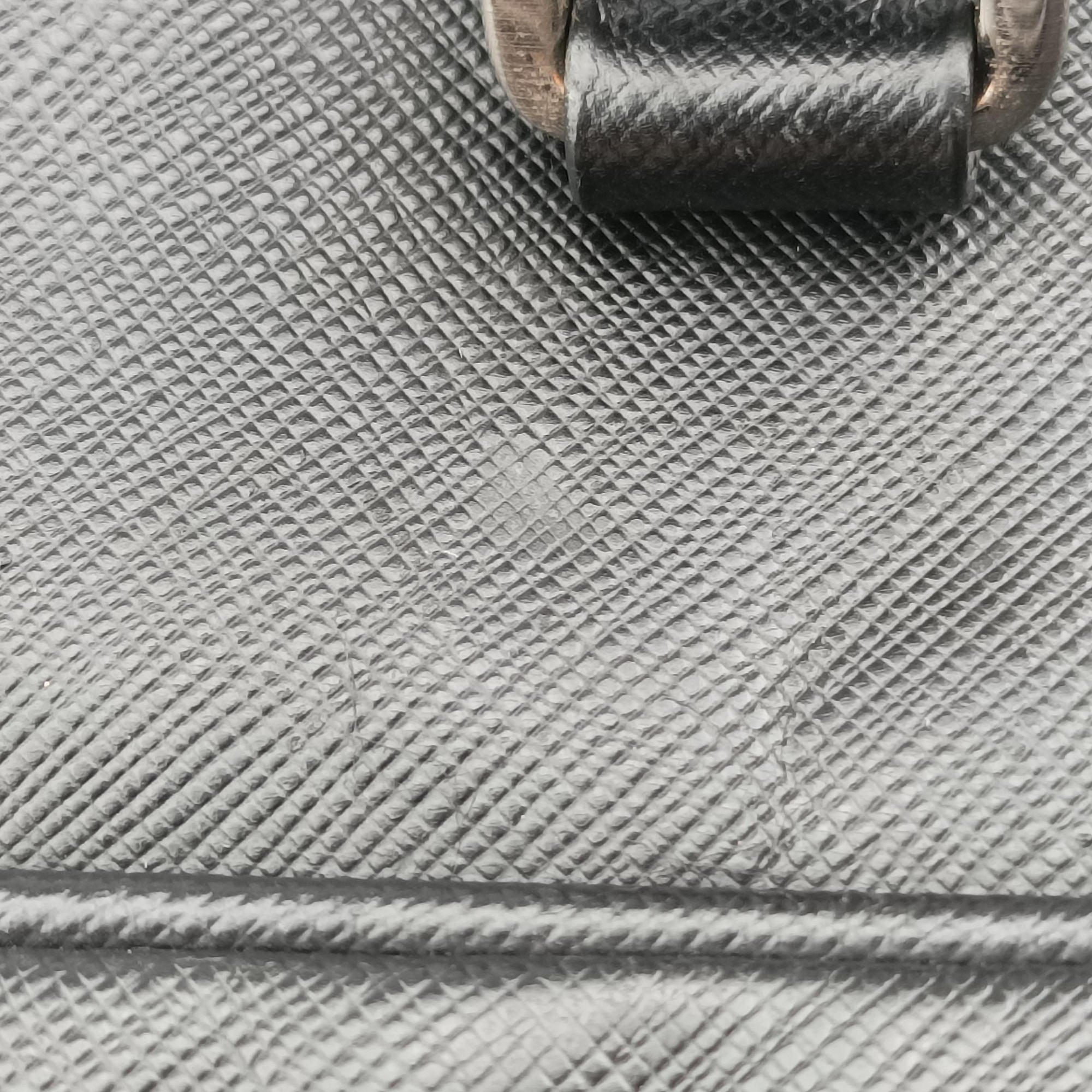 Pre-owned Prada business bag briefcase Black SAFFIANO Leather 2VE363 handbag | stylenewstar