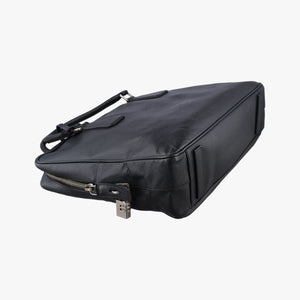 Pre-owned Prada business bag briefcase Black SAFFIANO Leather 2VE363 handbag | stylenewstar