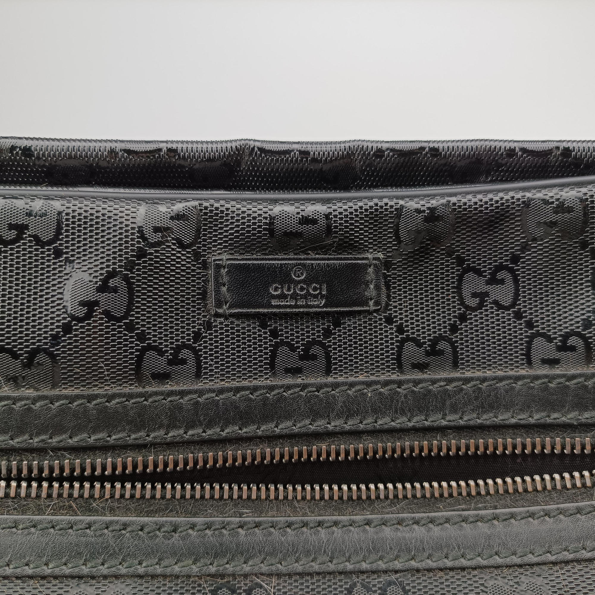 Secondhand Gucci GG Imprime Messenger Black PVC coated canvas 211107 shoulderbag | stylenewstar