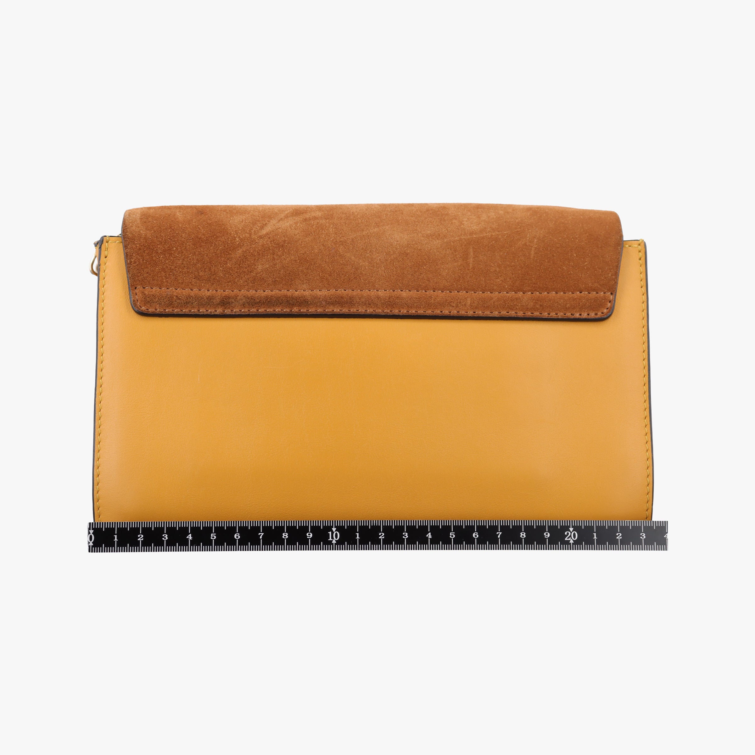 Pre-owned Chloe FAYE Brown × Yellow Suede × leather  shoulderbag | stylenewstar