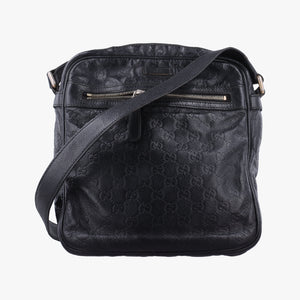 Pre-owned Gucci GG Imprime Messenger Black Leather 201448 shoulderbag | stylenewstar