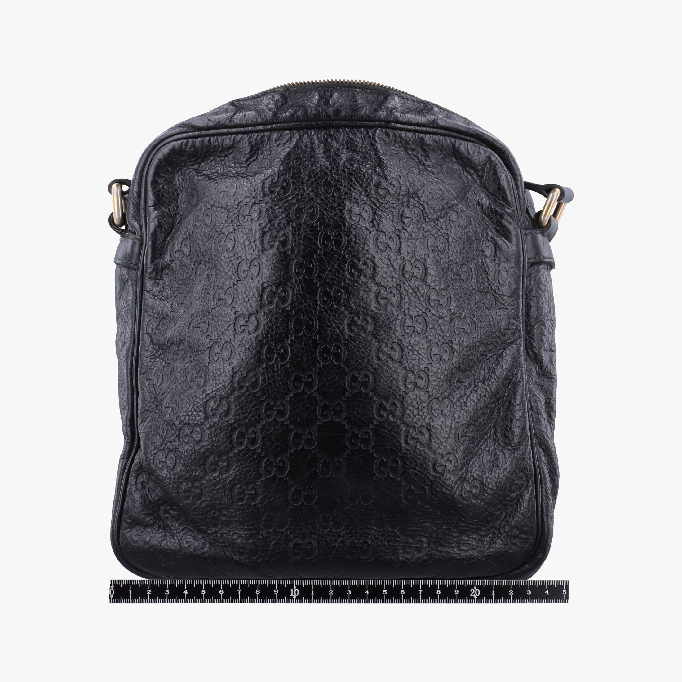 Pre-owned Gucci GG Imprime Messenger Black Leather 201448 shoulderbag | stylenewstar