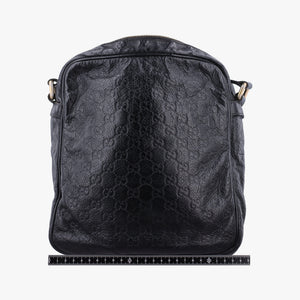 Pre-owned Gucci GG Imprime Messenger Black Leather 201448 shoulderbag | stylenewstar