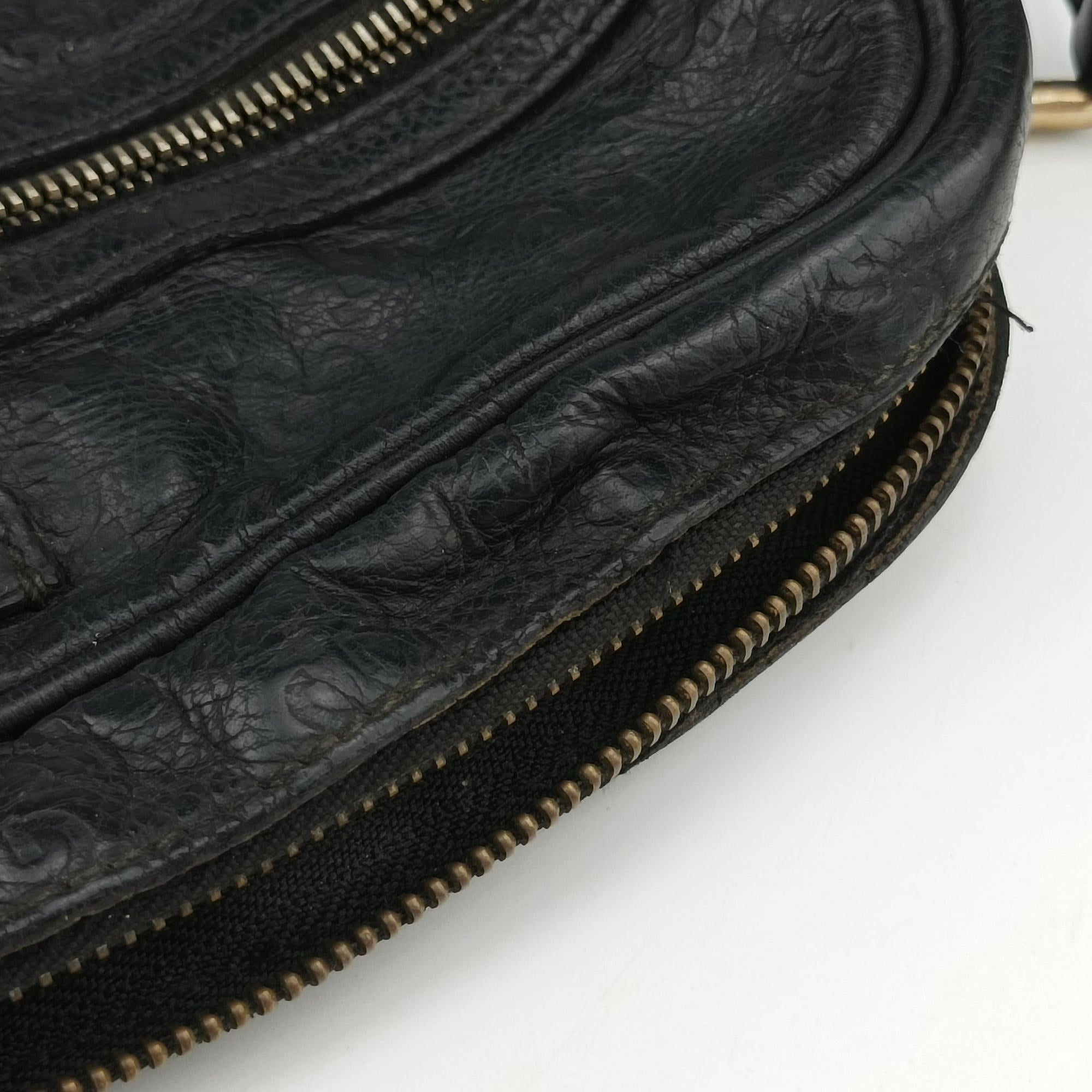 Pre-owned Gucci GG Imprime Messenger Black Leather 201448 shoulderbag | stylenewstar