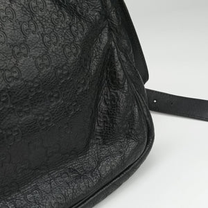 Pre-owned Gucci GG Imprime Messenger Black Leather 201448 shoulderbag | stylenewstar