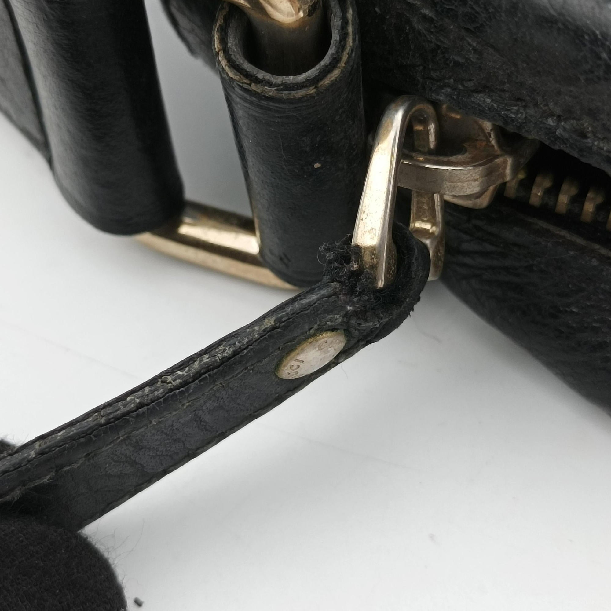 Pre-owned Gucci GG Imprime Messenger Black Leather 201448 shoulderbag | stylenewstar