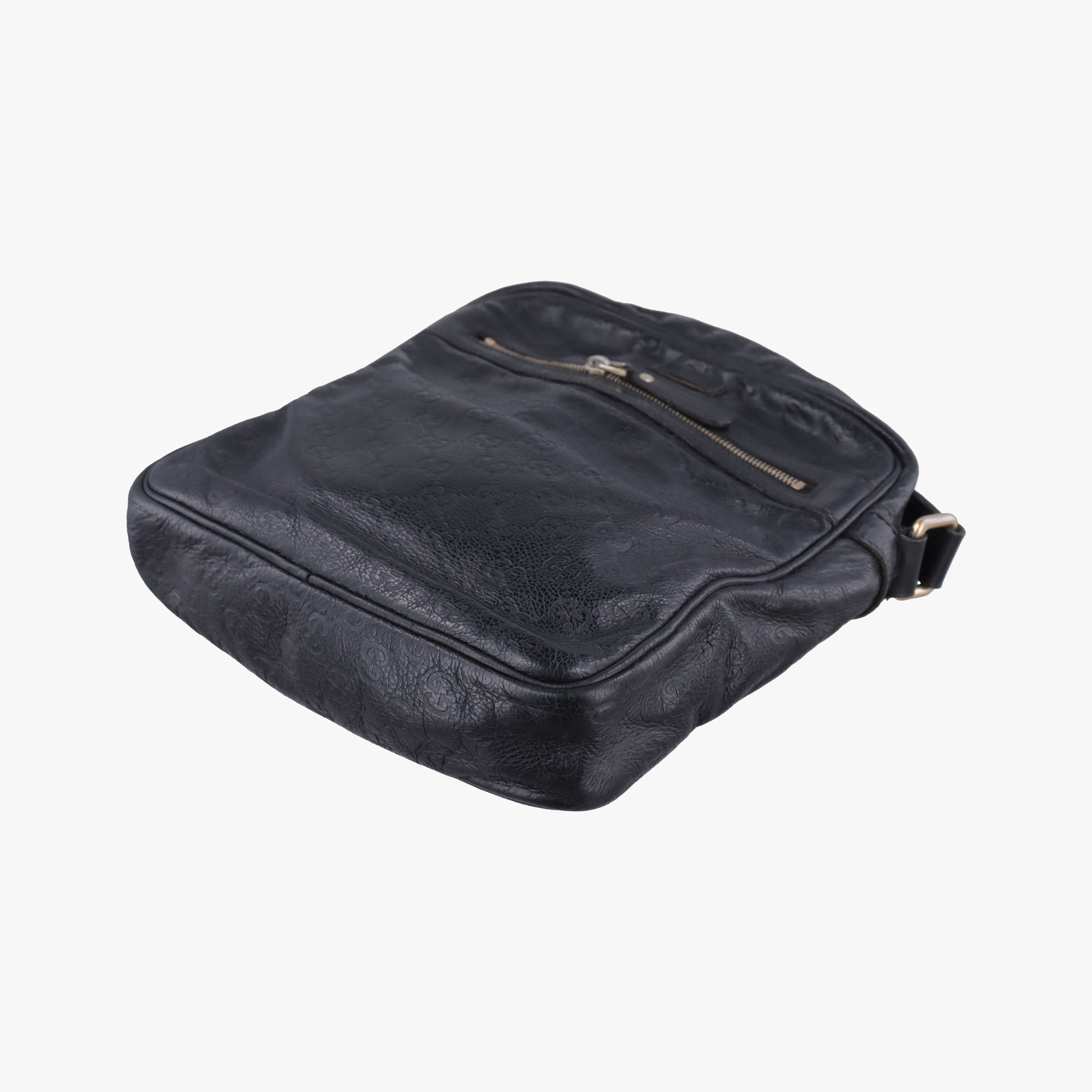 Pre-owned Gucci GG Imprime Messenger Black Leather 201448 shoulderbag | stylenewstar