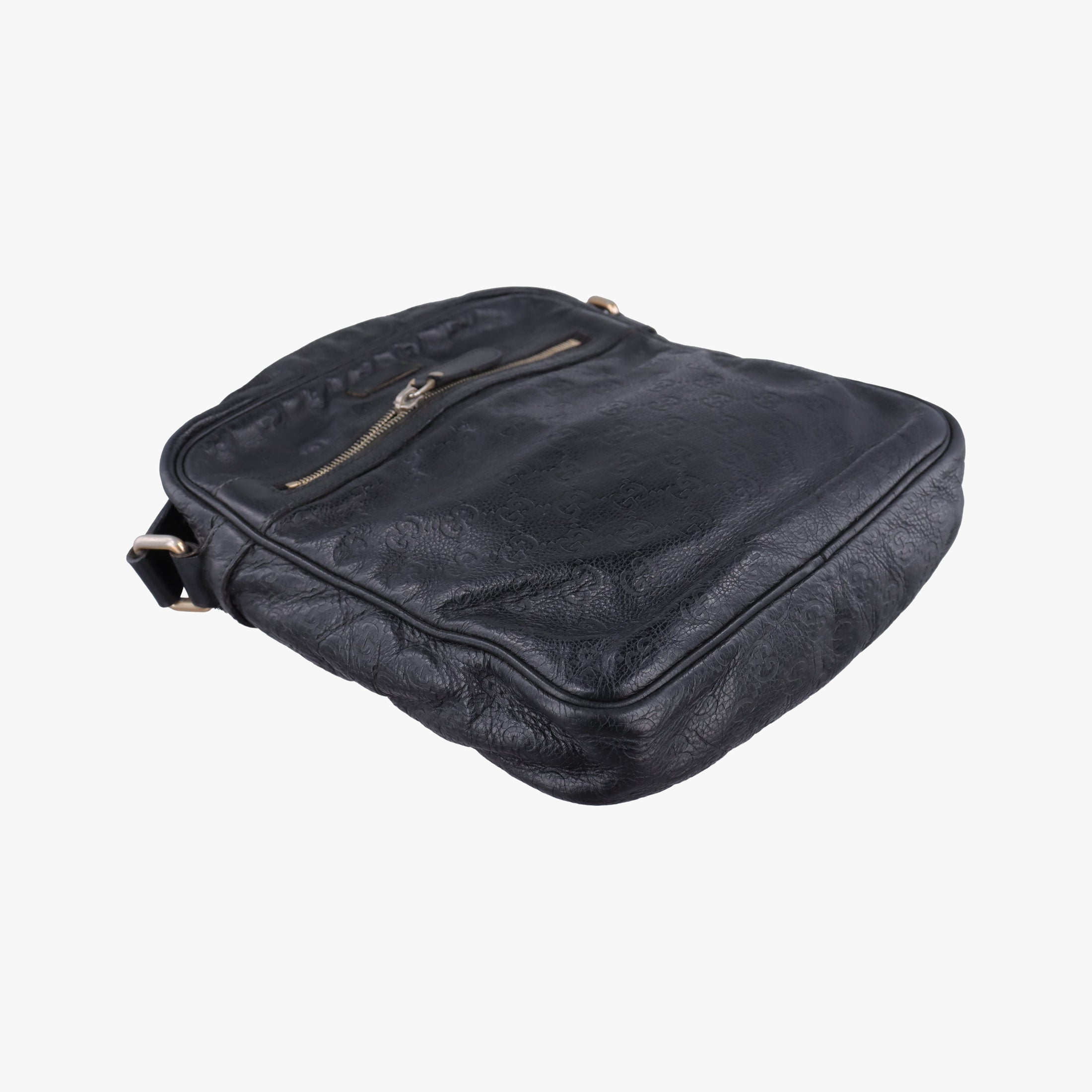 Pre-owned Gucci GG Imprime Messenger Black Leather 201448 shoulderbag | stylenewstar