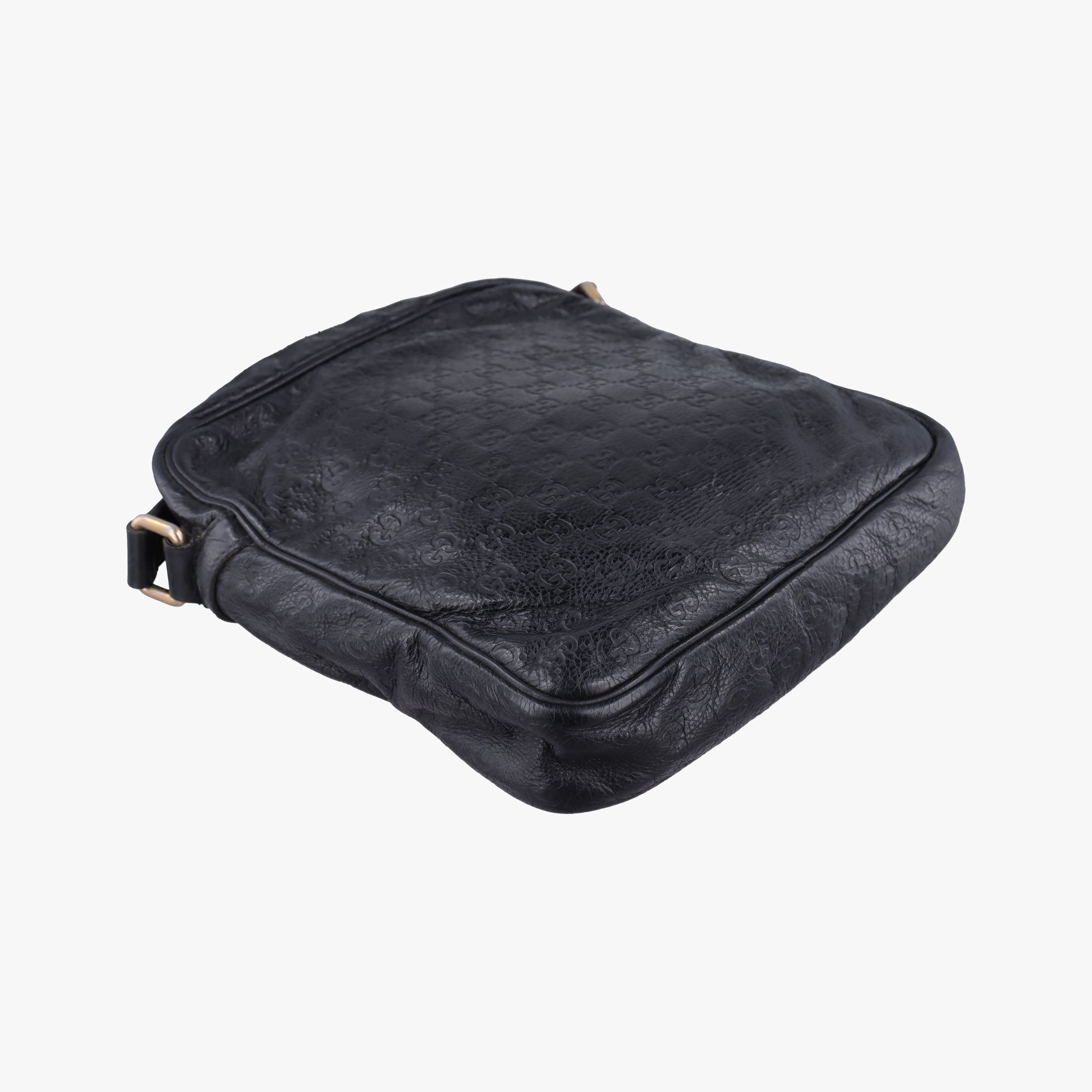 Pre-owned Gucci GG Imprime Messenger Black Leather 201448 shoulderbag | stylenewstar