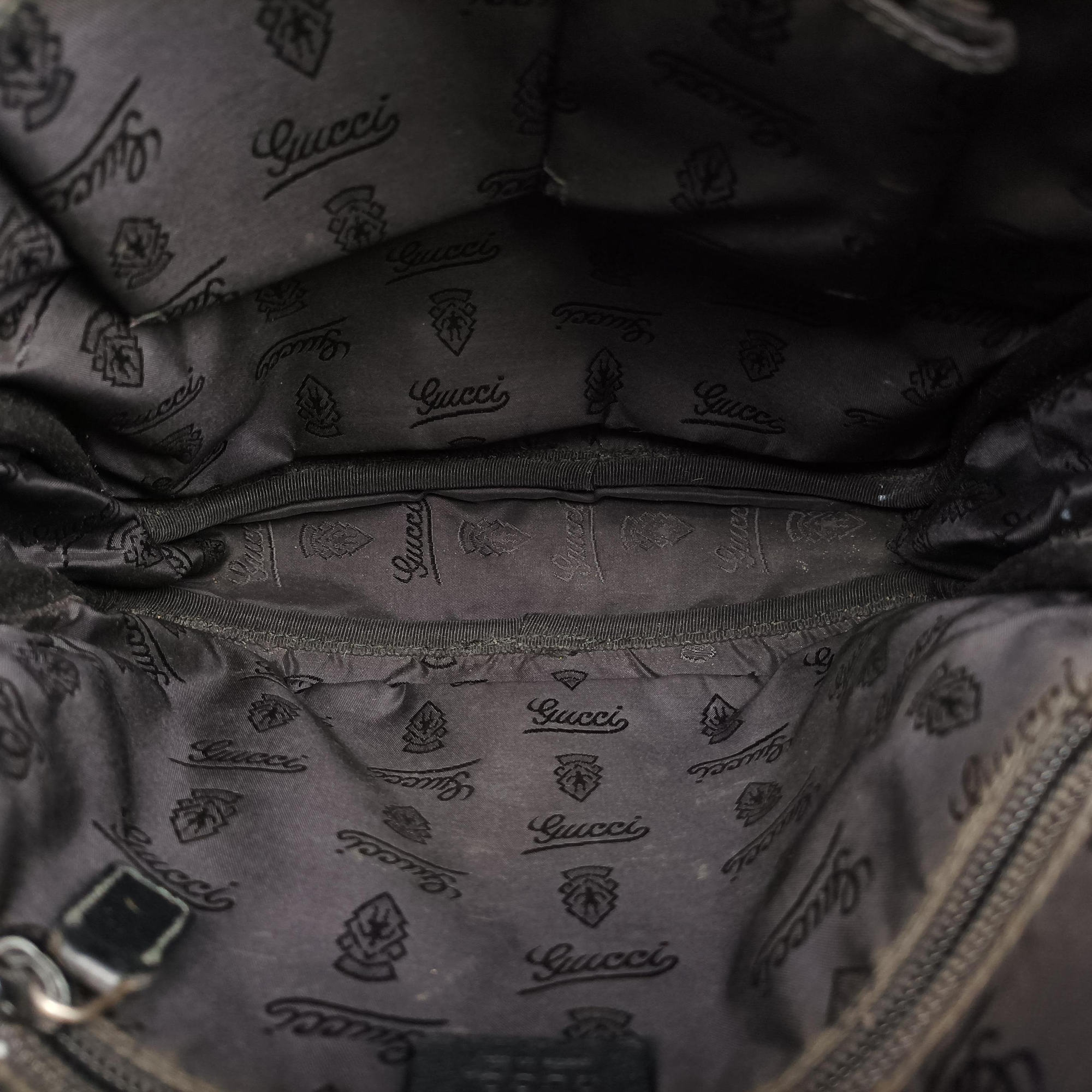 Pre-owned Gucci GG Imprime Messenger Black Leather 201448 shoulderbag | stylenewstar