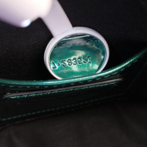 Pre-owned Bvlgari SERPENTI FOREVER Green Patent  shoulderbag | stylenewstar