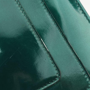 Pre-owned Bvlgari SERPENTI FOREVER Green Patent  shoulderbag | stylenewstar