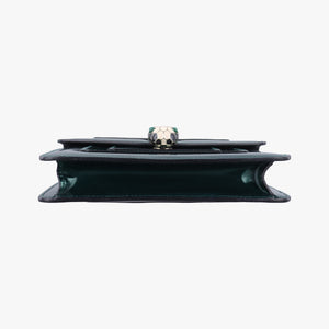 Pre-owned Bvlgari SERPENTI FOREVER Green Patent  shoulderbag | stylenewstar
