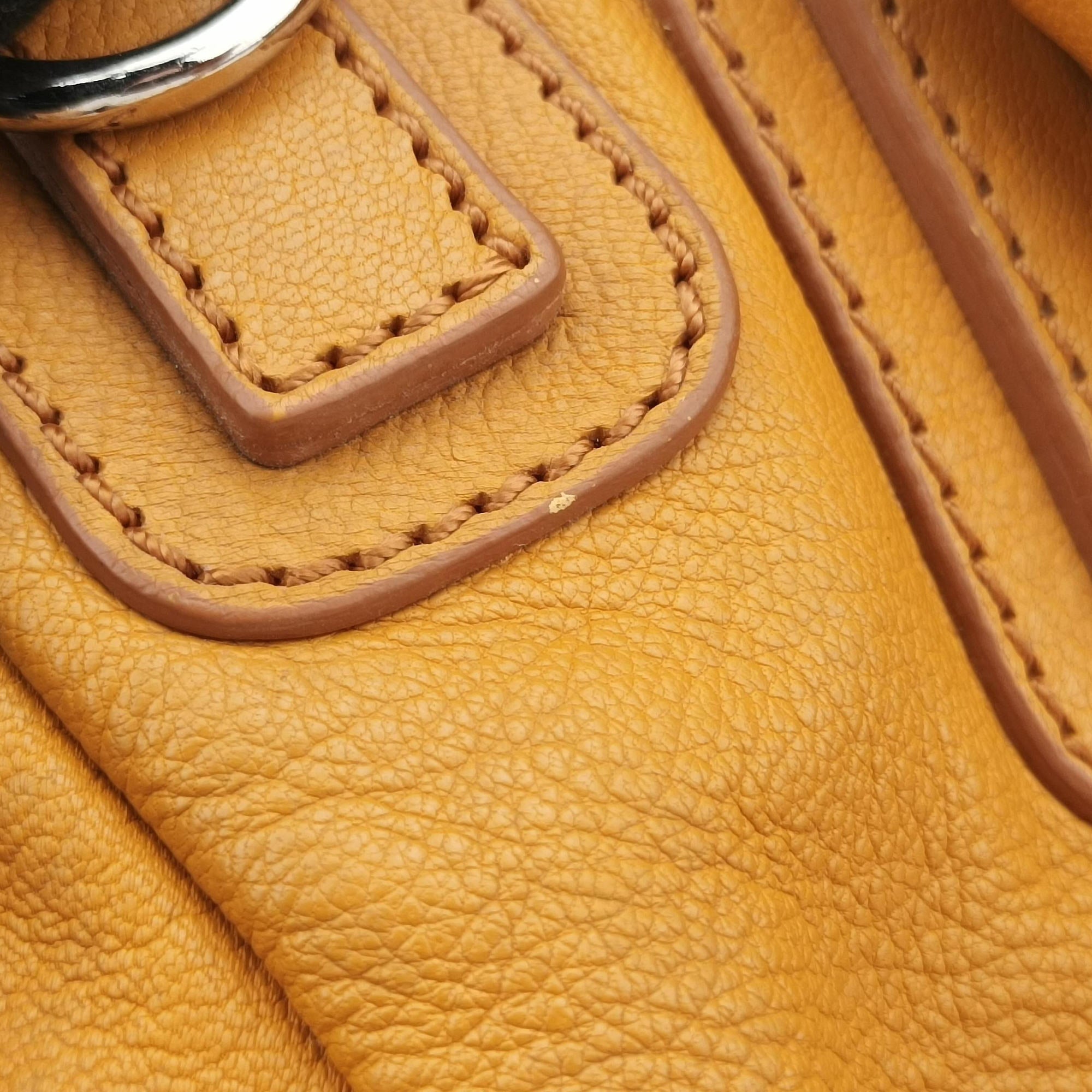 Pre-owned Givenchy Pandora Yellow leather  shoulderbag | stylenewstar