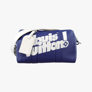 Pre-owned Louis Vuitton Everyday LV  Blue×white leather M58747 shoulderbag | stylenewstar