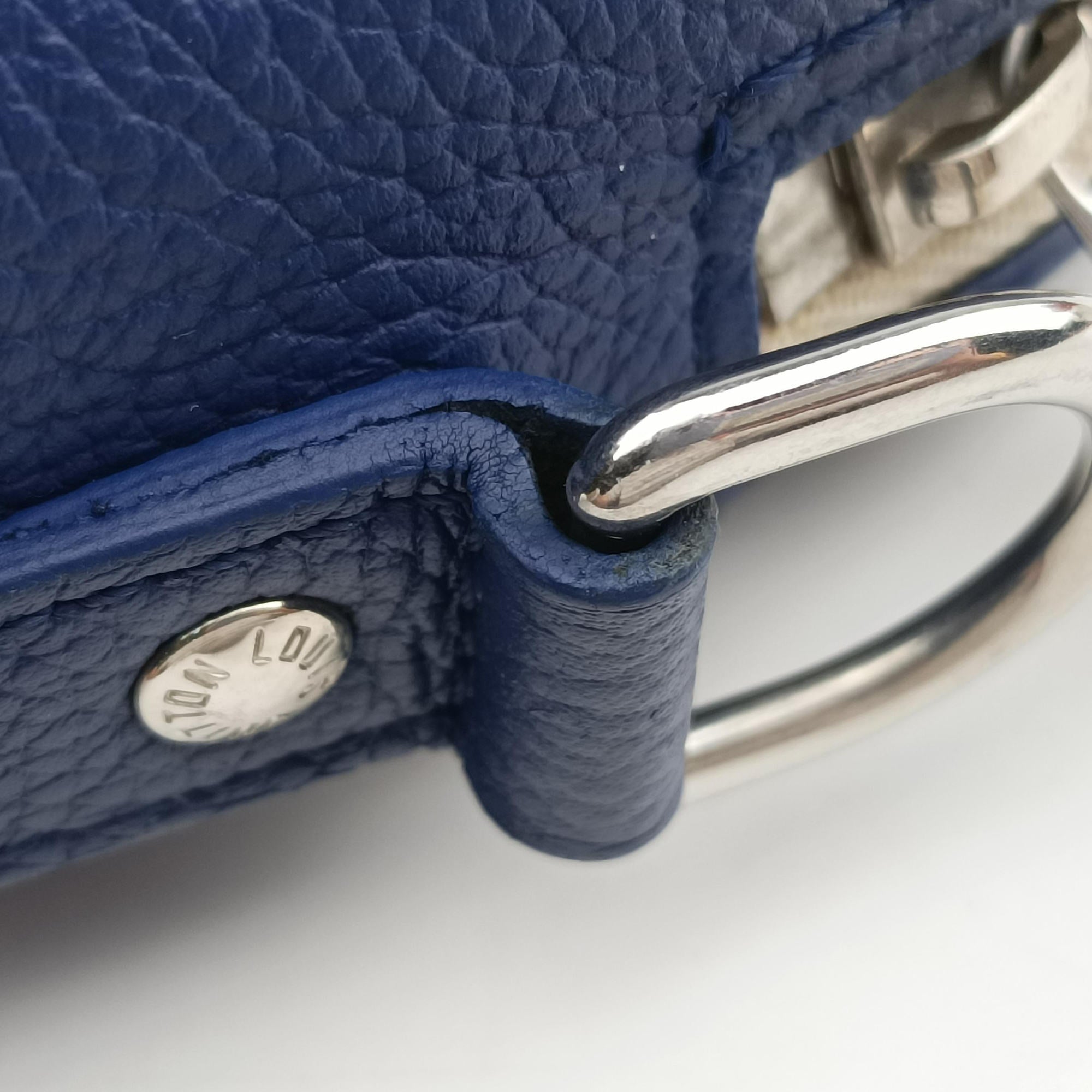 Pre-owned Louis Vuitton Everyday LV  Blue×white leather M58747 shoulderbag | stylenewstar