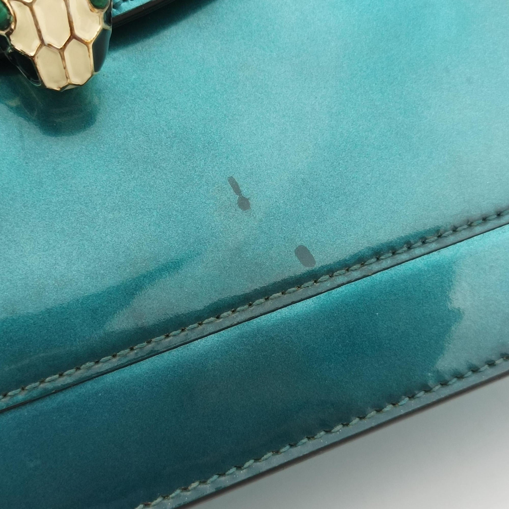 Secondhand Bvlgari SERPENTI FOREVER Blue Patent  shoulderbag | stylenewstar