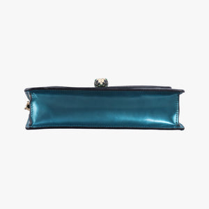 Secondhand Bvlgari SERPENTI FOREVER Blue Patent  shoulderbag | stylenewstar