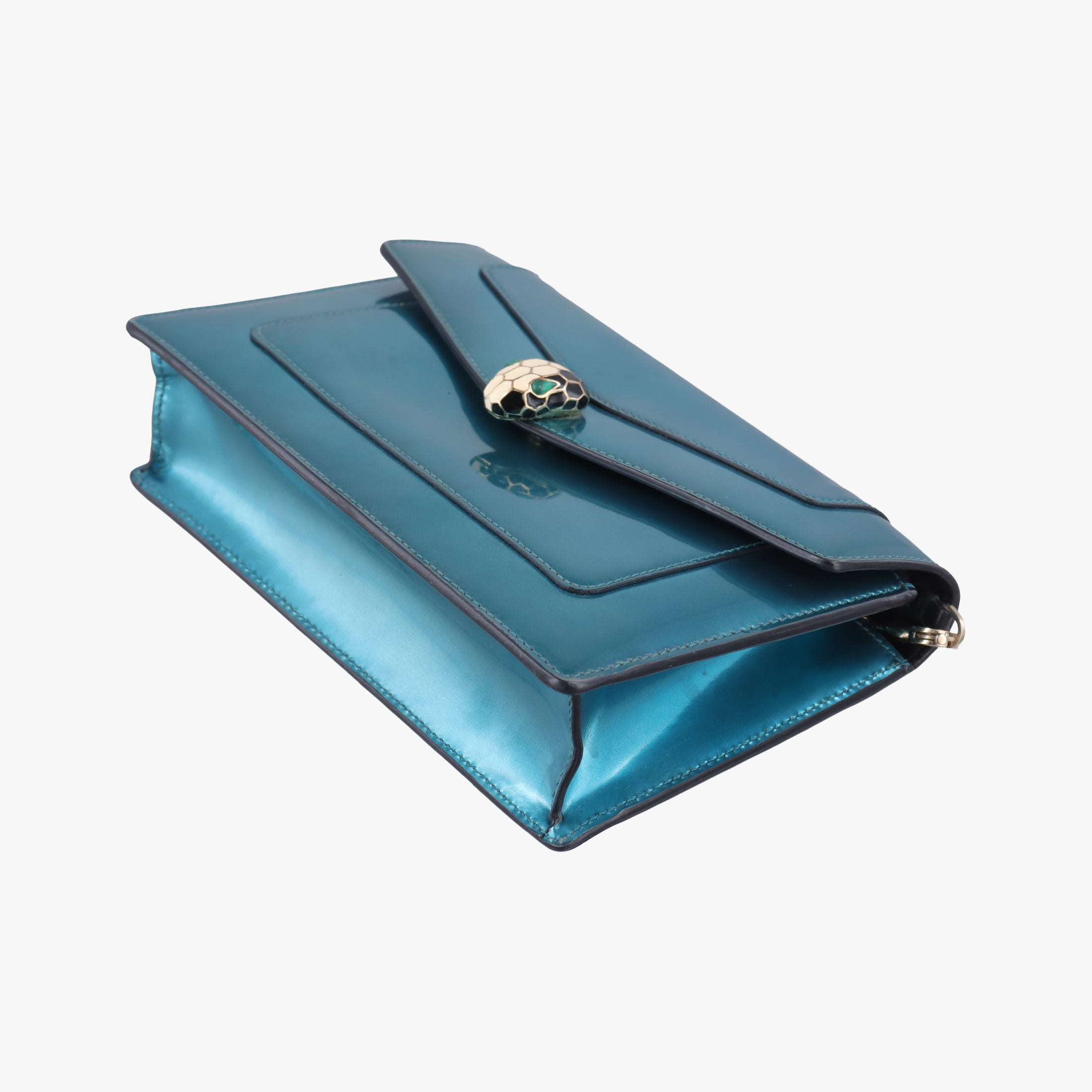 Secondhand Bvlgari SERPENTI FOREVER Blue Patent  shoulderbag | stylenewstar