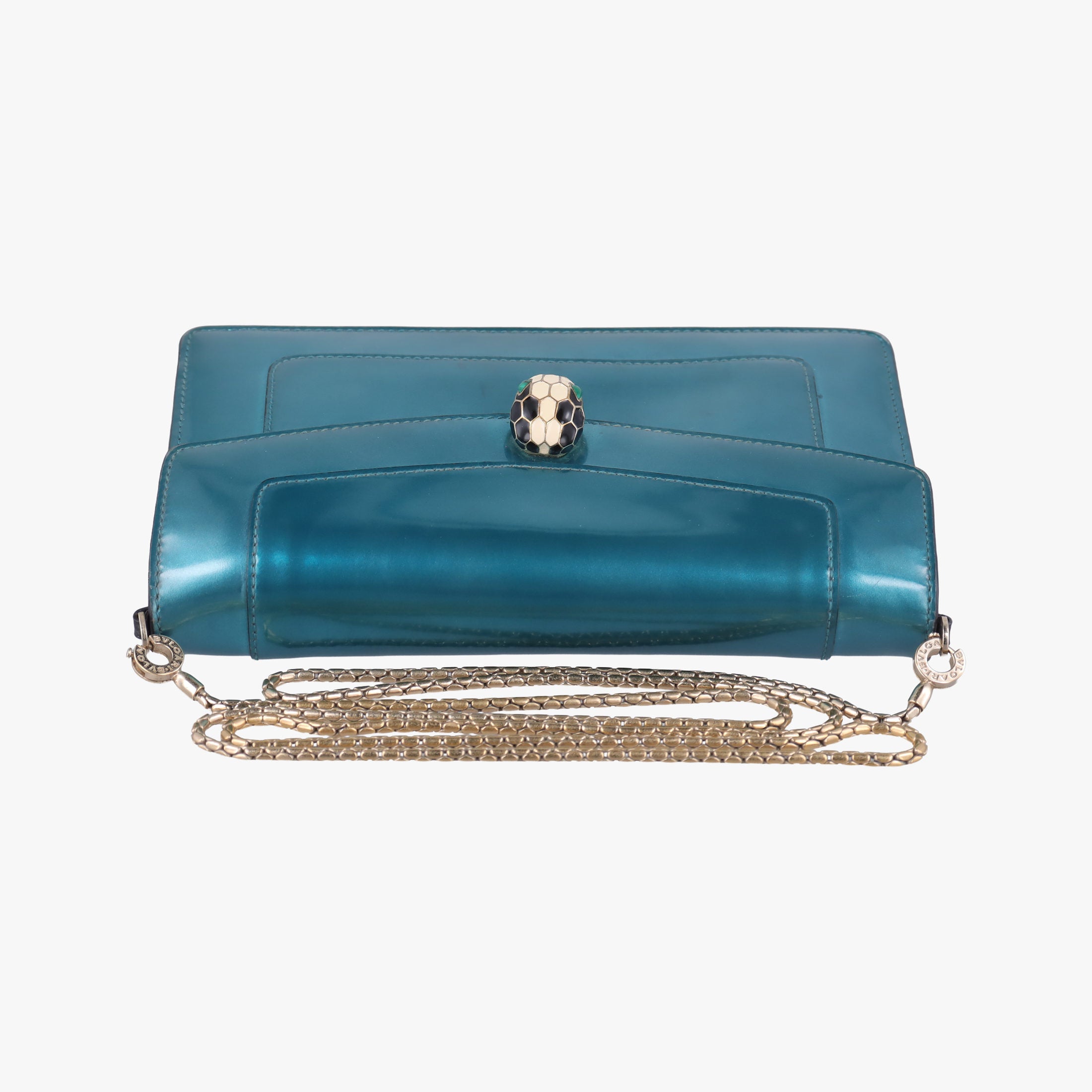 Secondhand Bvlgari SERPENTI FOREVER Blue Patent  shoulderbag | stylenewstar