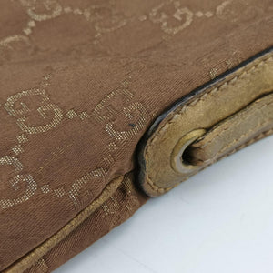 Pre-owned Gucci Princy Golden×Brown canvas×leather 204939 shoulderbag | stylenewstar