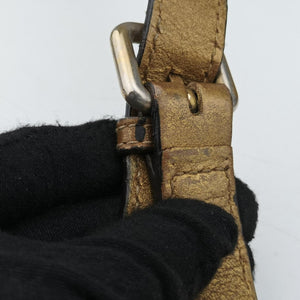 Pre-owned Gucci Princy Golden×Brown canvas×leather 204939 shoulderbag | stylenewstar