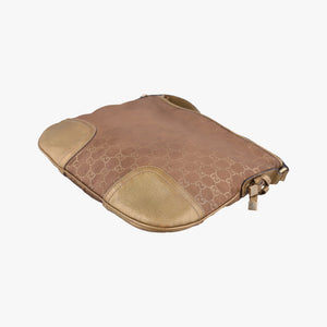 Pre-owned Gucci Princy Golden×Brown canvas×leather 204939 shoulderbag | stylenewstar