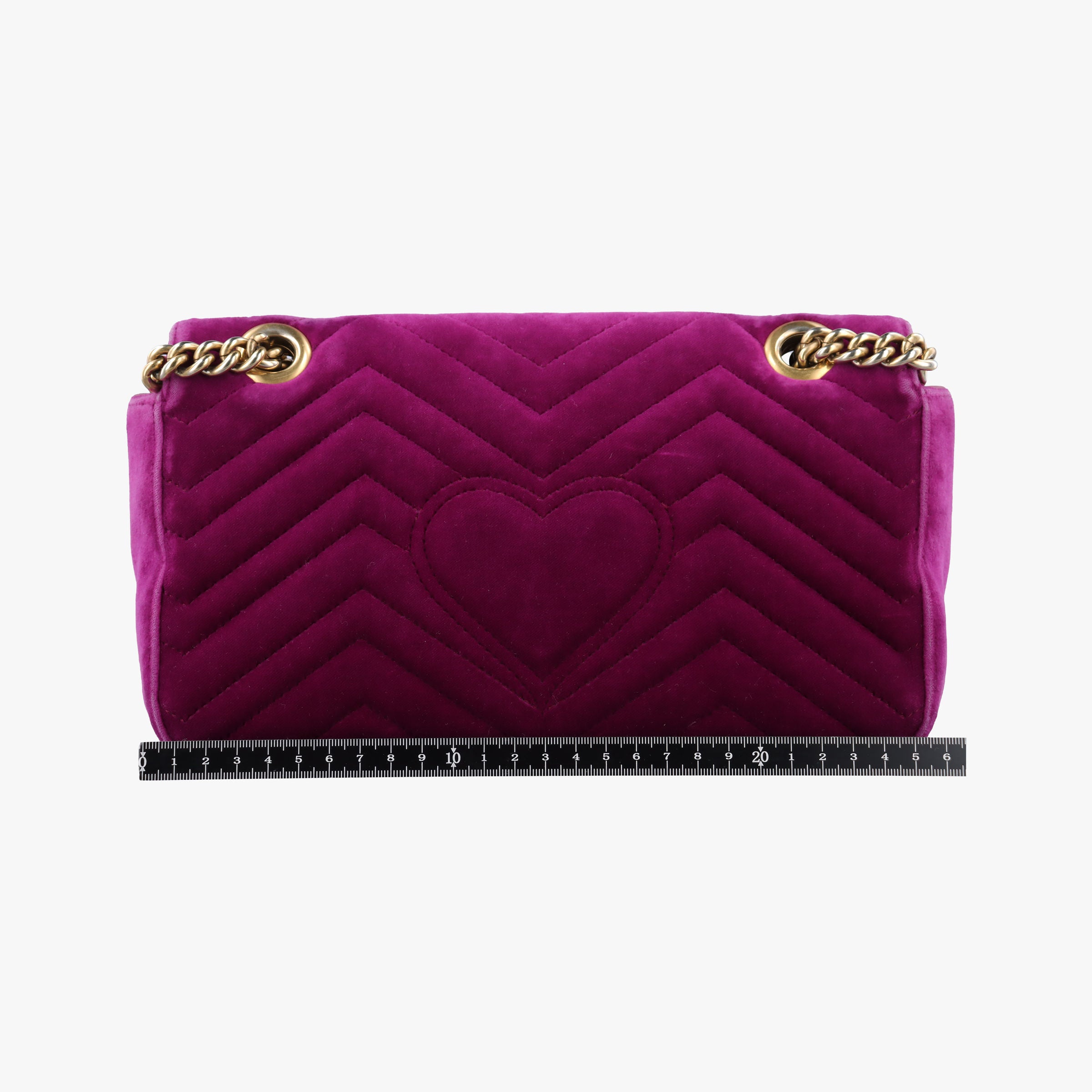 Pre-owned Gucci GG Marmont Purple velour 443497 shoulderbag | stylenewstar
