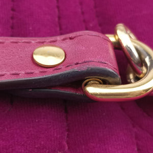 Pre-owned Gucci GG Marmont Purple velour 443497 shoulderbag | stylenewstar