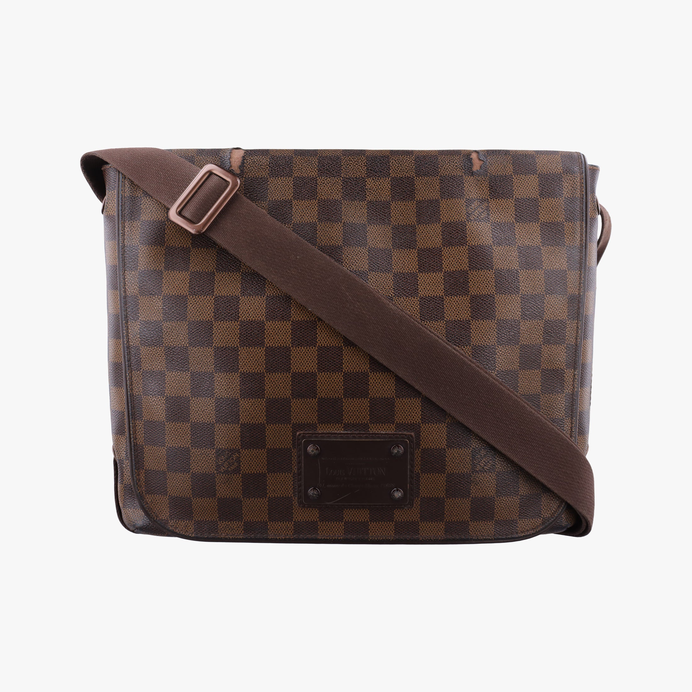 Pre-owned Louis Vuitton BROOKLYN MM EBENE Damier Canvas N51211 shoulderbag | stylenewstar