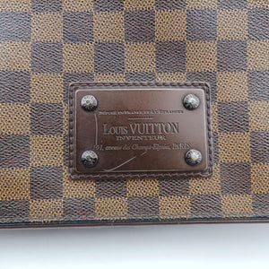 Pre-owned Louis Vuitton BROOKLYN MM EBENE Damier Canvas N51211 shoulderbag | stylenewstar