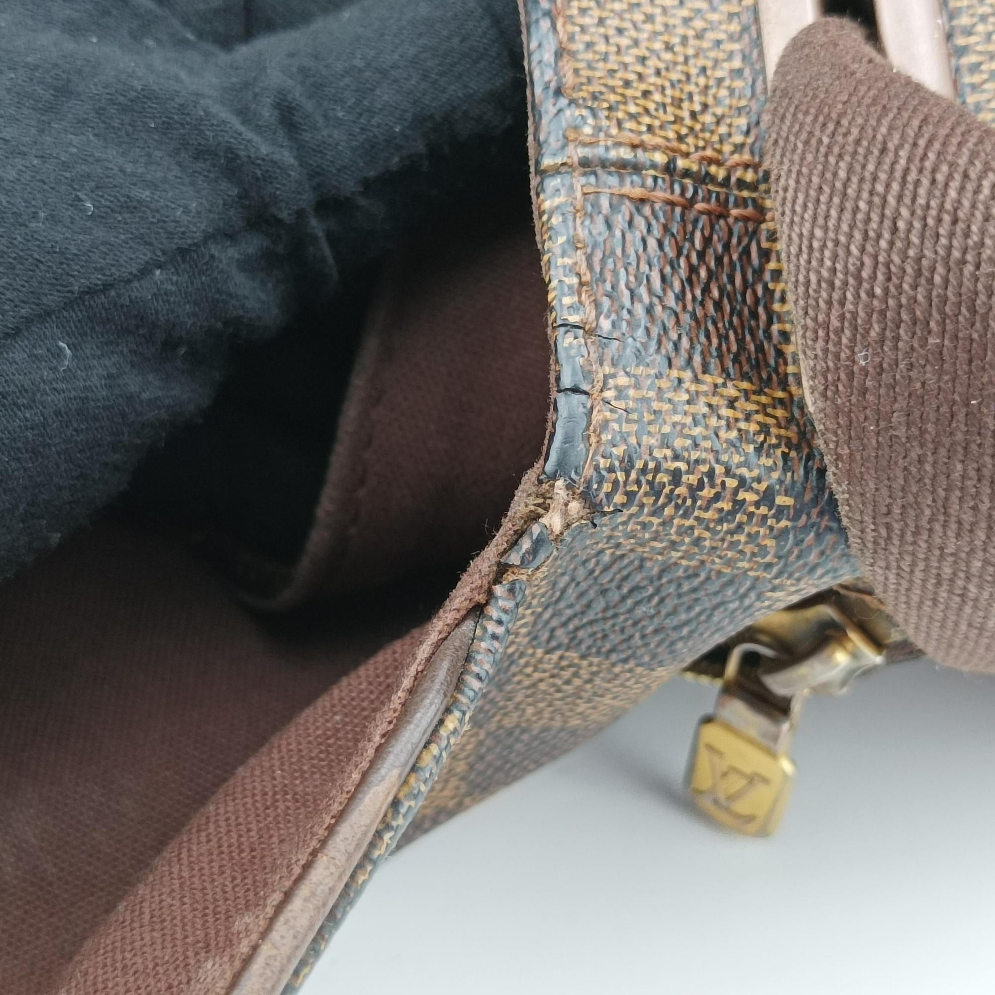 Pre-owned Louis Vuitton BROOKLYN MM EBENE Damier Canvas N51211 shoulderbag | stylenewstar
