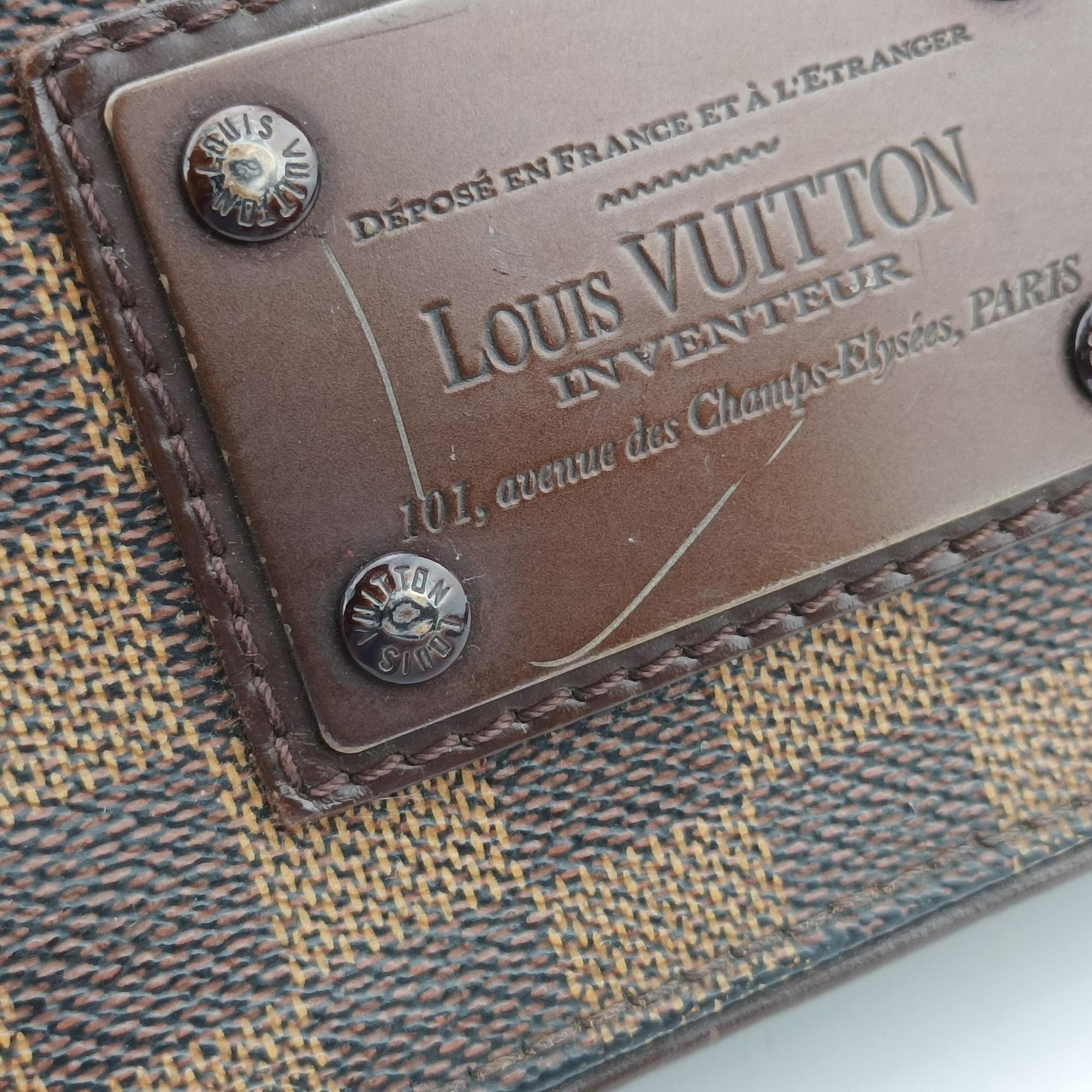 Pre-owned Louis Vuitton BROOKLYN MM EBENE Damier Canvas N51211 shoulderbag | stylenewstar