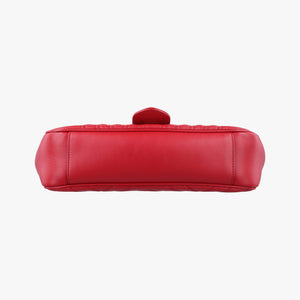Pre-owned Gucci GG Marmont Red Leather 443497 shoulderbag | stylenewstar
