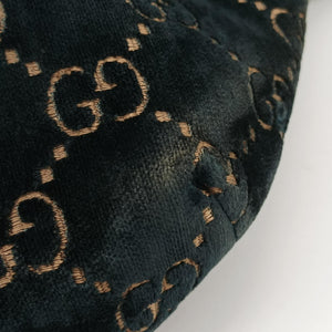 Pre-owned Gucci GG Velvet Blue Tweed × Leather 574968 bum bag/waist bag | stylenewstar