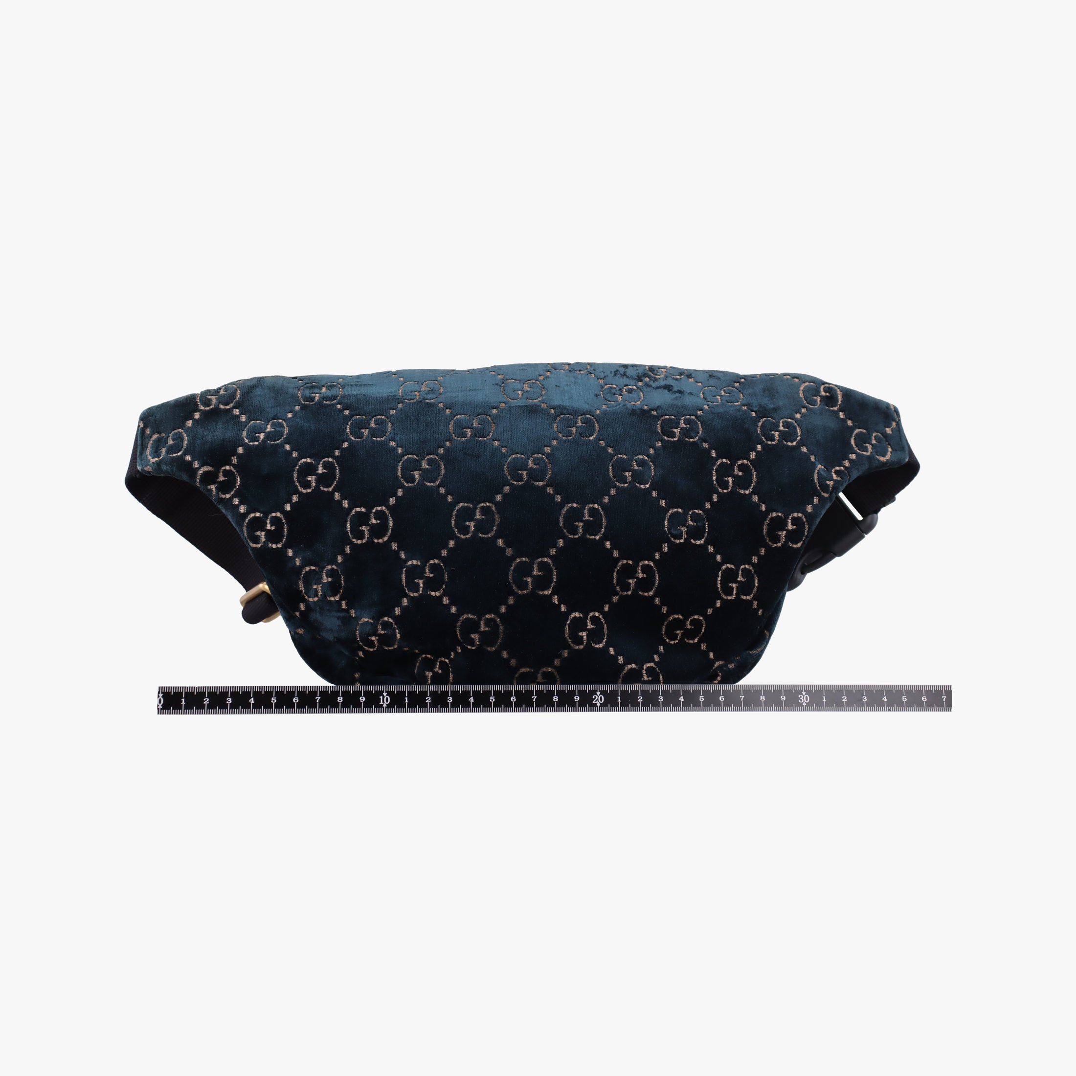 Pre-owned Gucci GG Velvet Blue Tweed × Leather 574968 bum bag/waist bag | stylenewstar