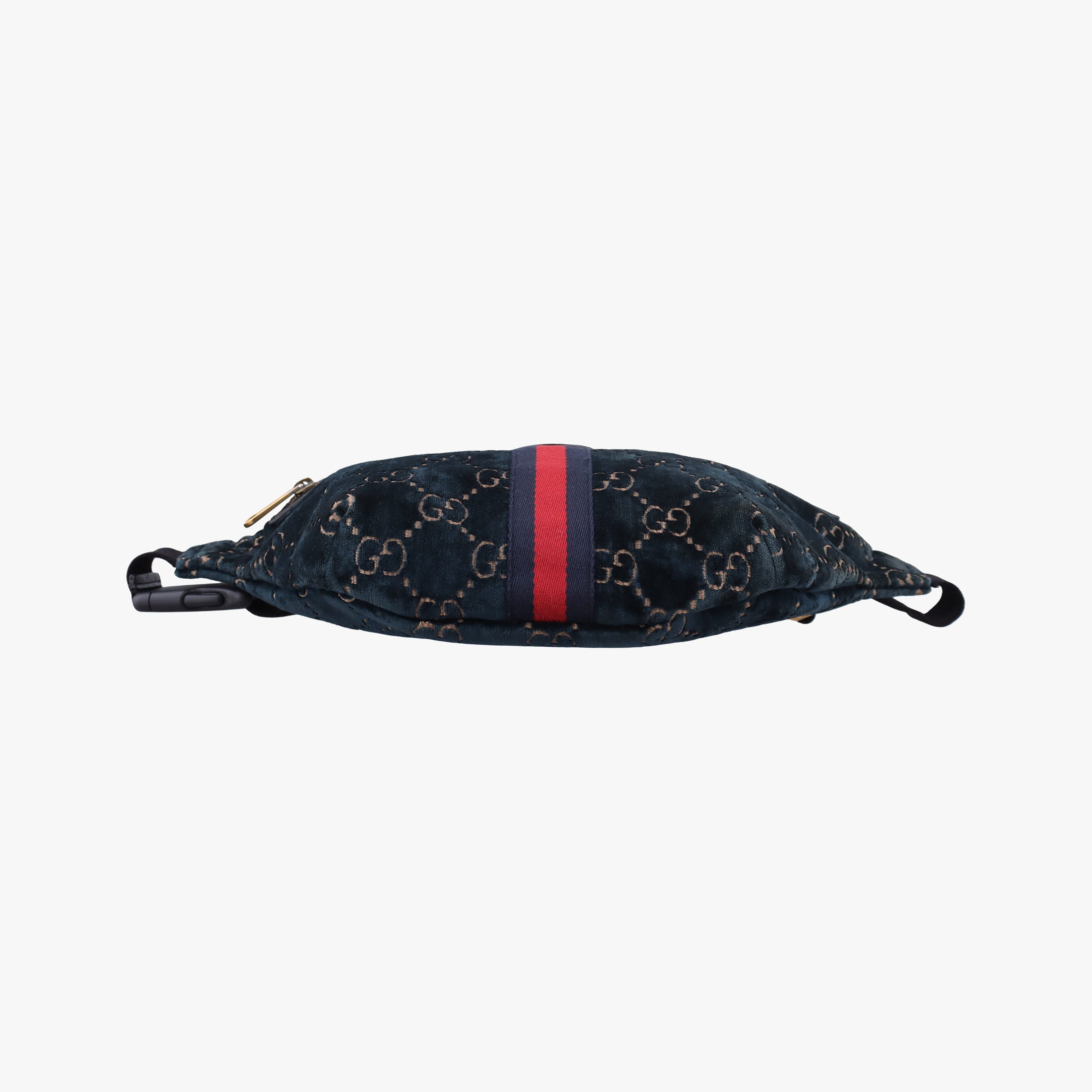 Pre-owned Gucci GG Velvet Blue Tweed × Leather 574968 bum bag/waist bag | stylenewstar