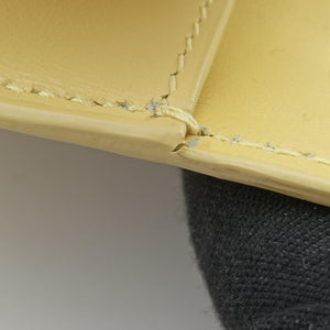 Pre-owned Celine LE Carre TAUPE BOX Yellow Leather  shoulderbag | stylenewstar