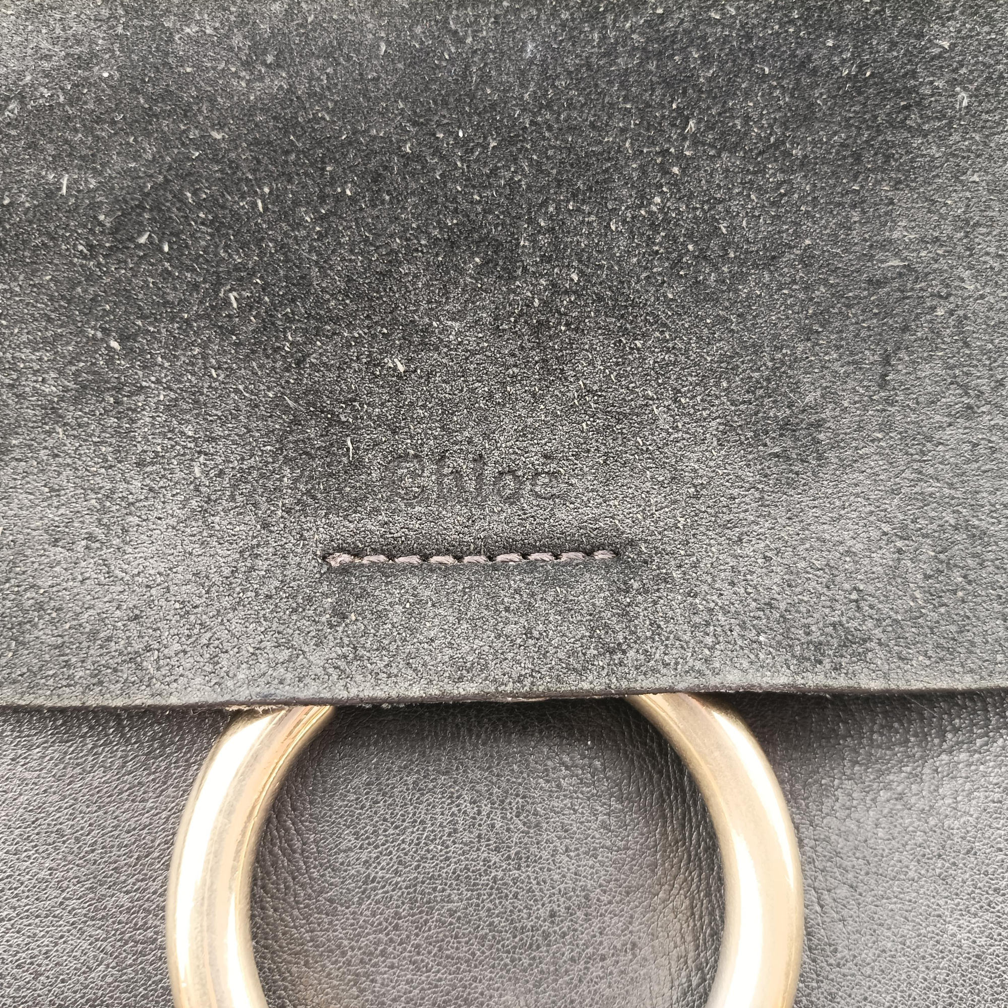 Pre-owned Chloe FAYE Black Leather × suede  shoulderbag | stylenewstar