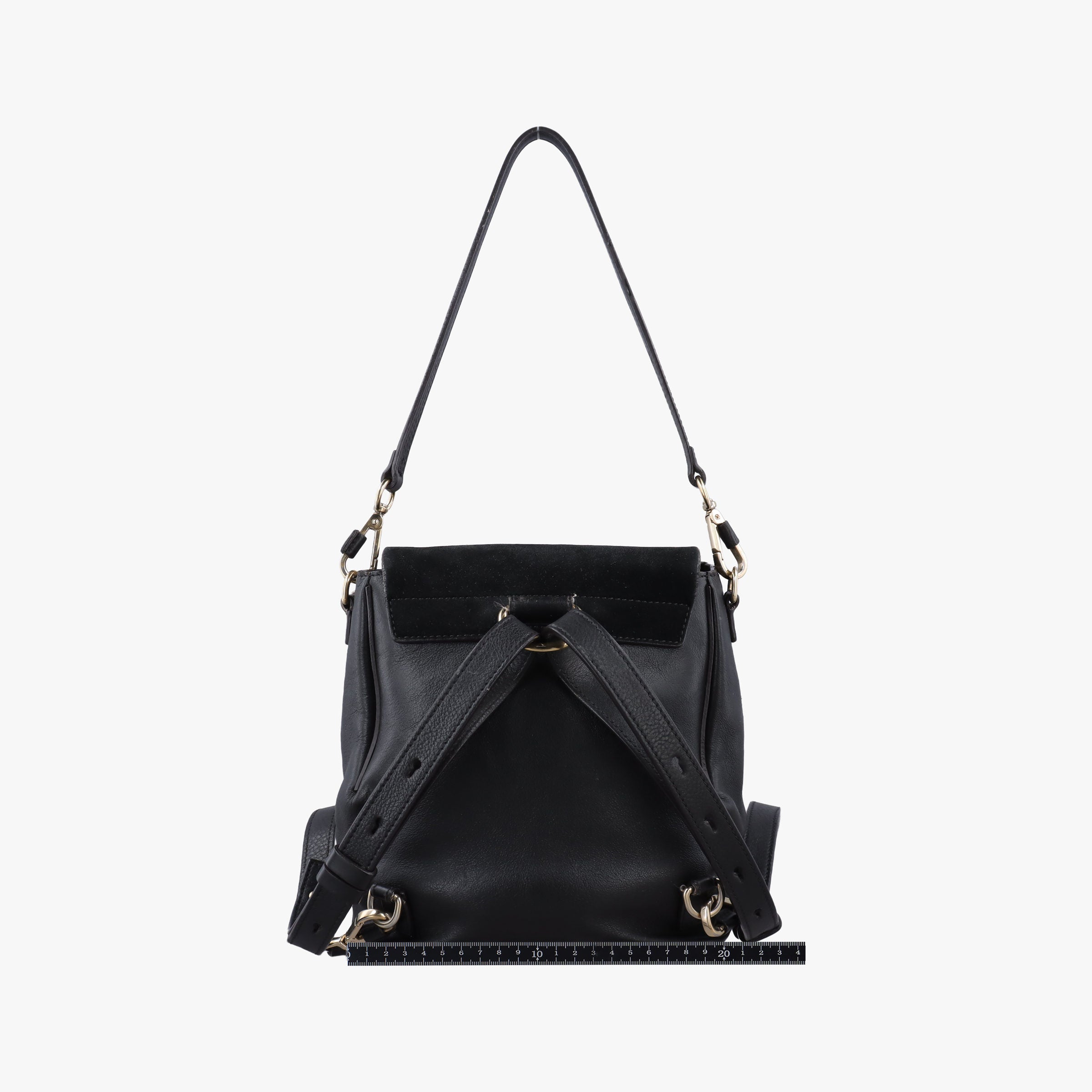 Pre-owned Chloe FAYE Black Leather × suede  shoulderbag | stylenewstar