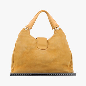 Pre-owned Gucci Stirrup Camel Suede 001.05 shoulderbag | stylenewstar